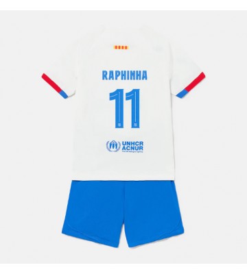 Barcelona Raphinha Belloli #11 Udebanesæt Børn 2023-24 Kort ærmer (+ korte bukser)